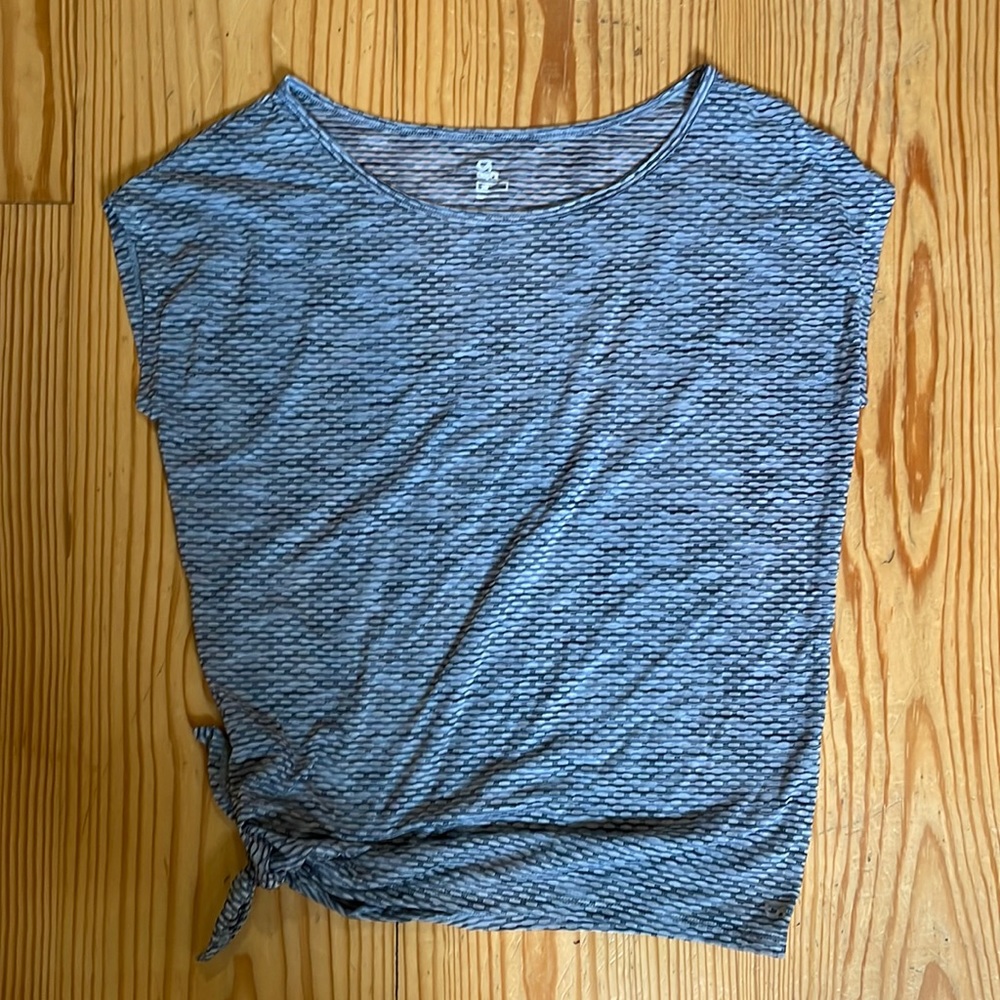 GapFit XS side tie sheer workout tee gap fit cute exercise muscle shirt